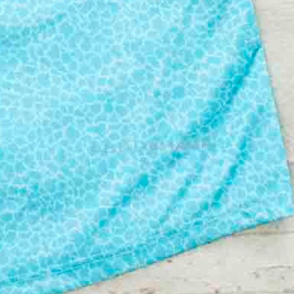 Columbia Omni-Shade Aqua Leopard Print Strappy Back Workout Top size S - Picture 8 of 8